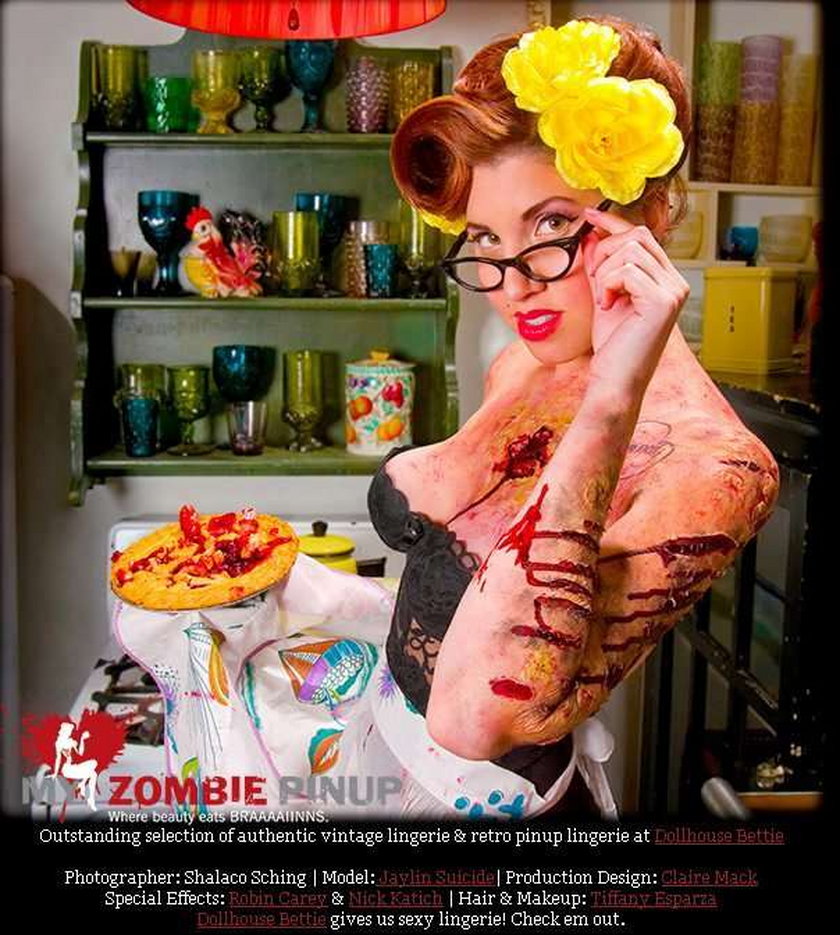 kalemdarz zombie pinup