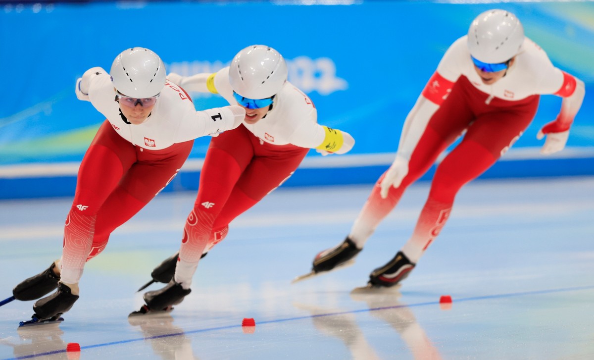 Polskie panczenistki w drużynowym finale D na igrzyskach olimpijskich w Pekinie