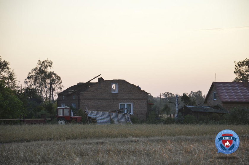 Krajobraz po nawałnicy jaka nawiedziła region łódzki