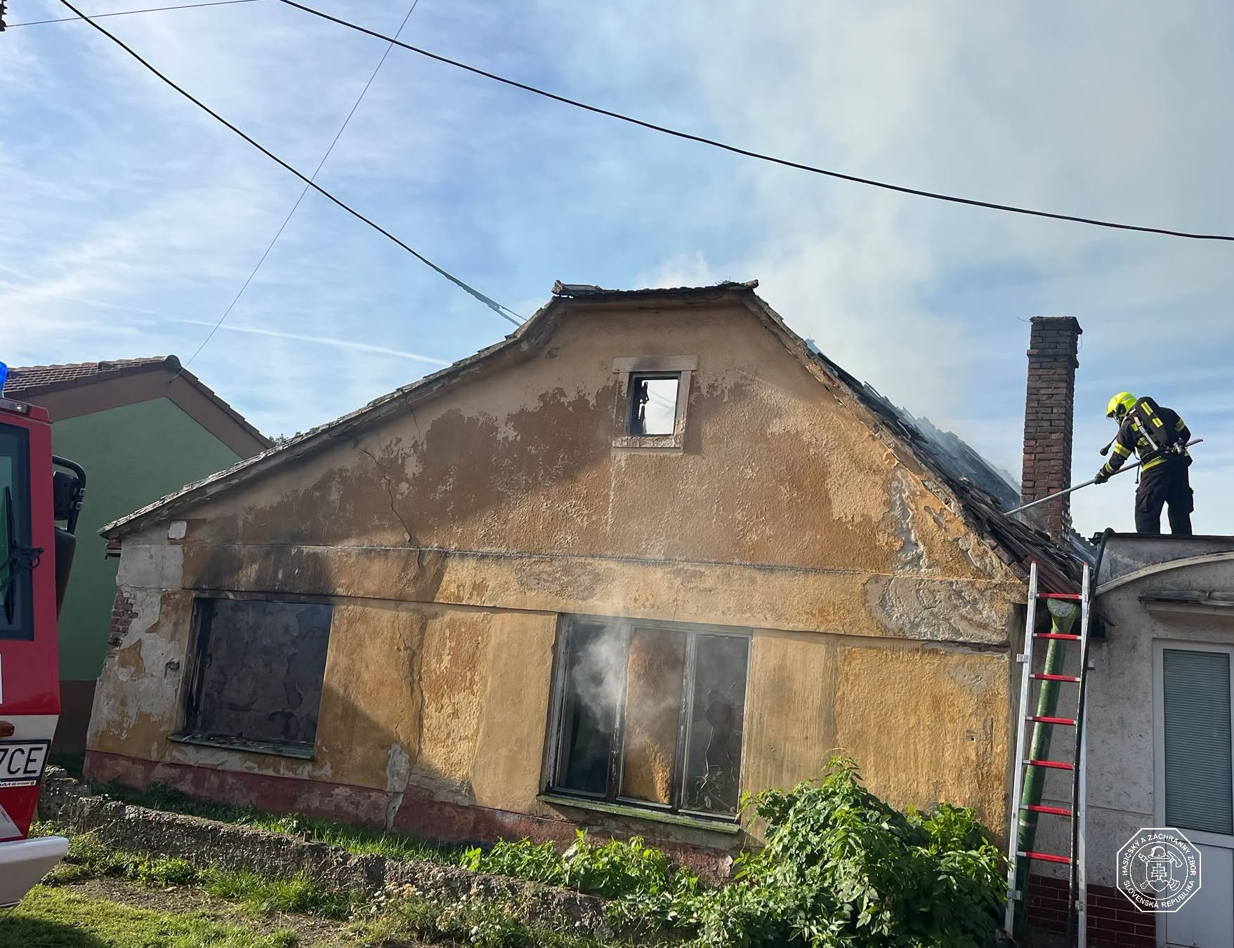 Požiar rodinného domu v Trnave- Modranke.