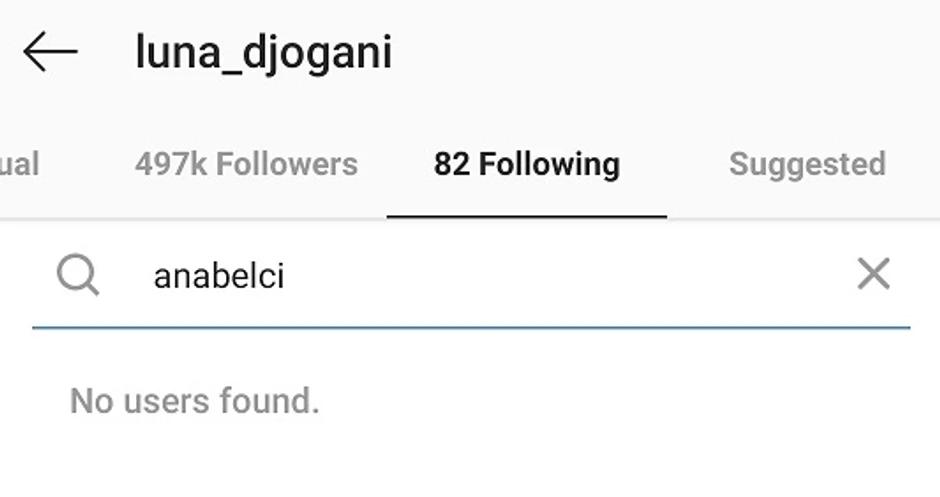 Luna i Anabela se otpratile sa Instagrama 