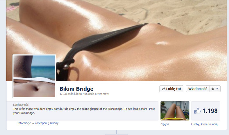 Na Facebooku zjawisko "bikini bridge" doczekało się już własnego fan page'a.