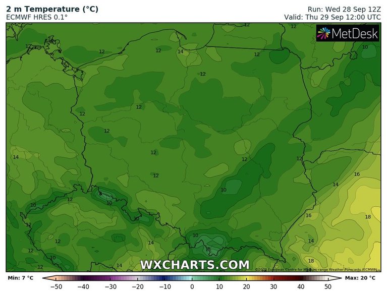 Temperatura miejscami nie przekroczy 10 st. C