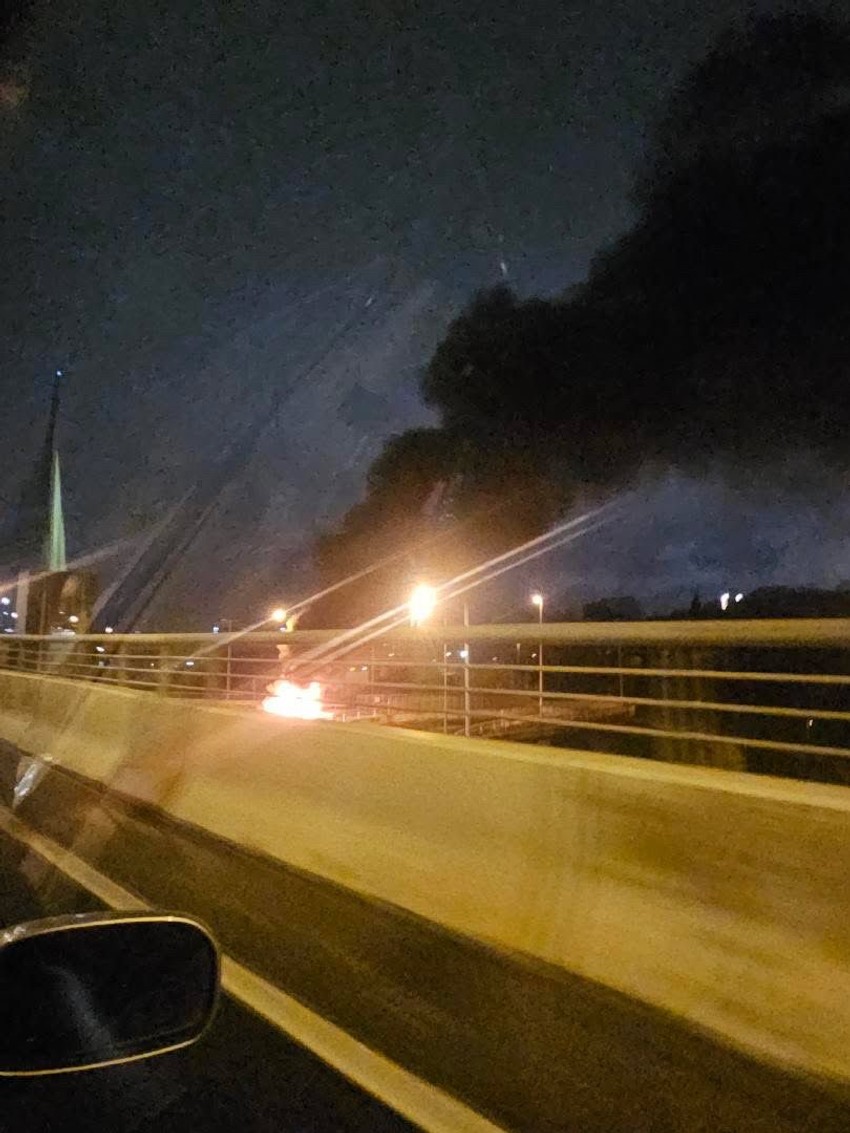 Požar na Mostu na Adi