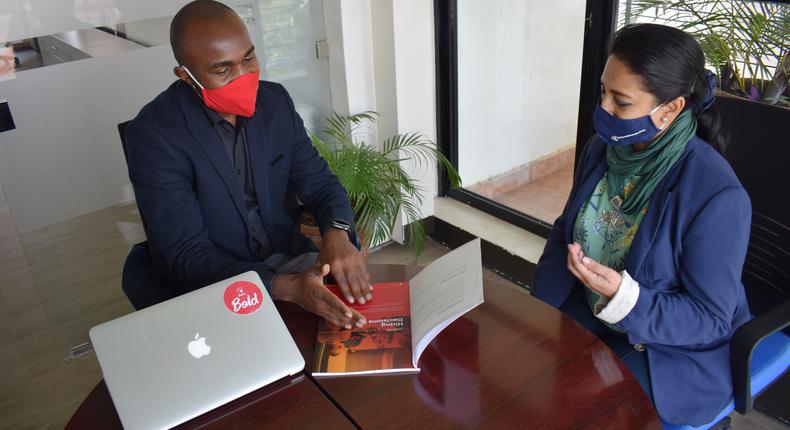 Emmanuel Mutuma (Left) is the chief executive officer of online job site BrighterMonday