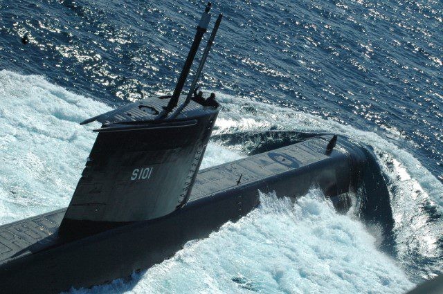 South African Navy's submarine SAS Manthatisi (S101)
