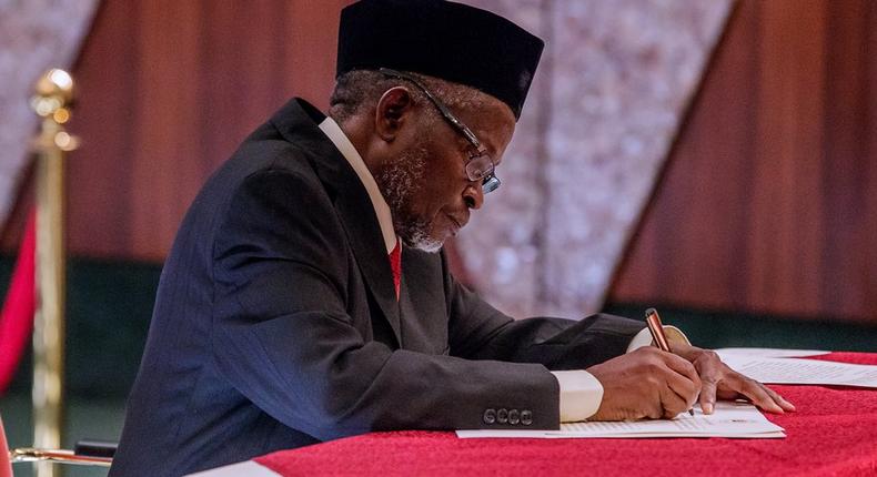 Acting Chief Justice of Nigeria (CJN),Tanko Mohammed (Naija News)