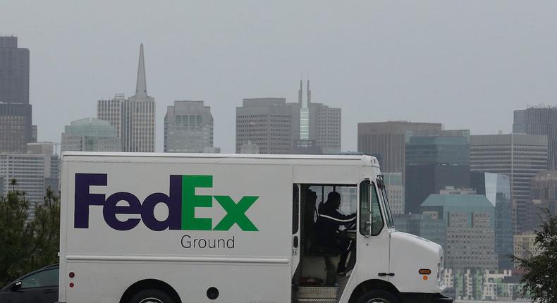 FedEx Ground shipping truck