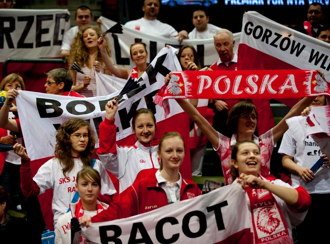 Polscy kibice podczas meczu z Chile