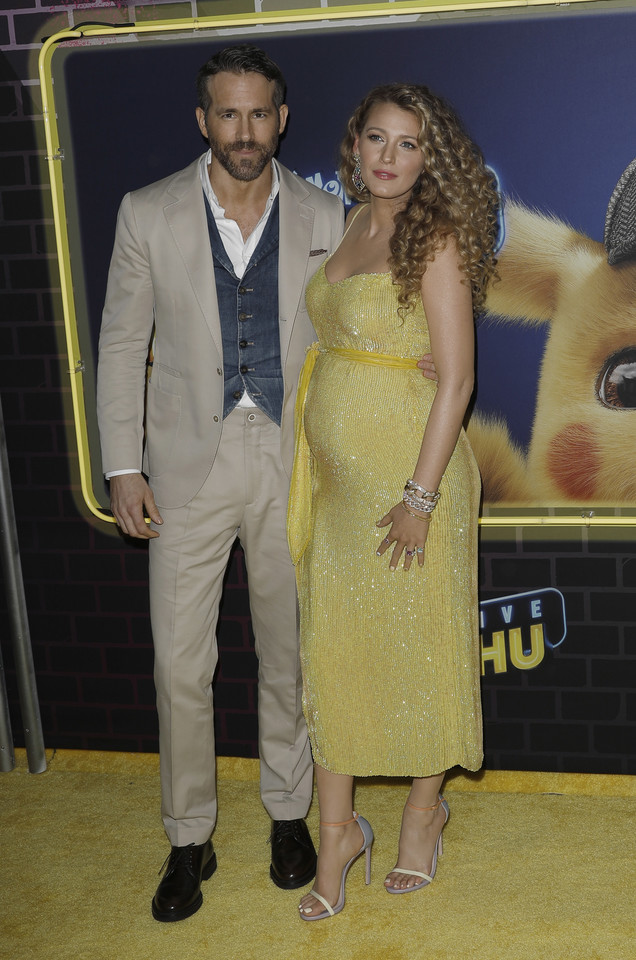 Blake Lively w trzeciej ciąży i Ryan Reynolds na premierze filmu "Pokemon: Detektyw Pikachu"