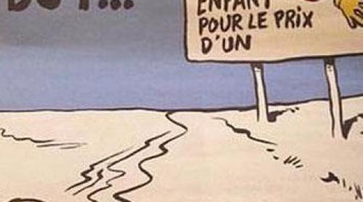 Döbbenet! A halott szír kisfiúval viccelődik a Charlie Hebdo