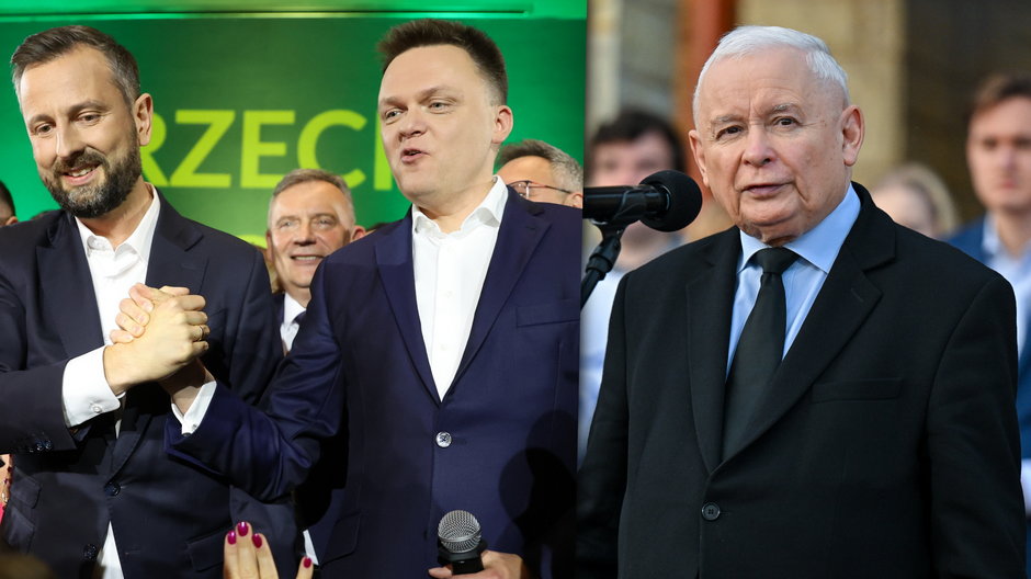 Władysław Kosiniak-Kamysz, Szymon Hołownia i Jarosław Kaczyński