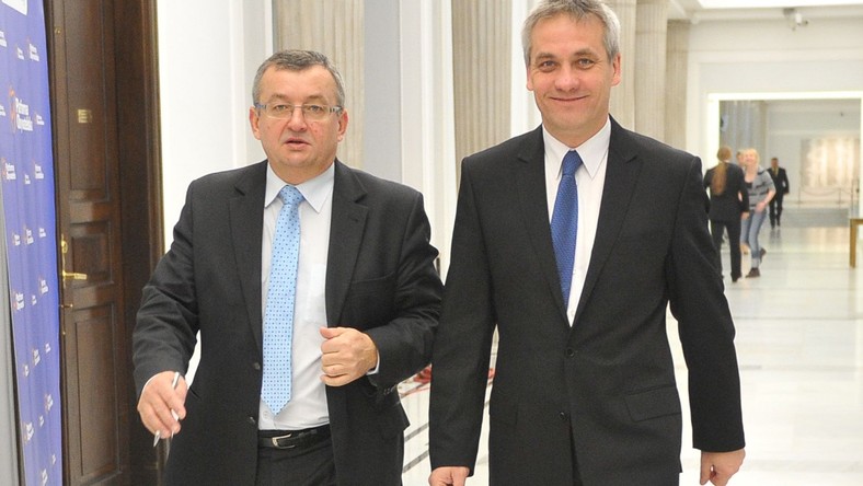 Andrzej Adamczyk, nowy minister infrastruktury oraz Jerzy Szmit z PiS