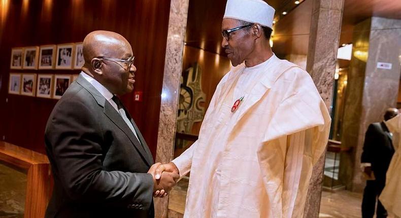 President Muhammadu Buhari meets with Ghana’s President-elect, Nana Akufo-Addo on Tuesday, December 20, 2016.