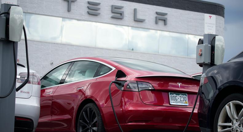 The Model 3 sedan is Tesla's cheapest vehicle at $44,000 after a recent price drop.David Zalubowski/AP