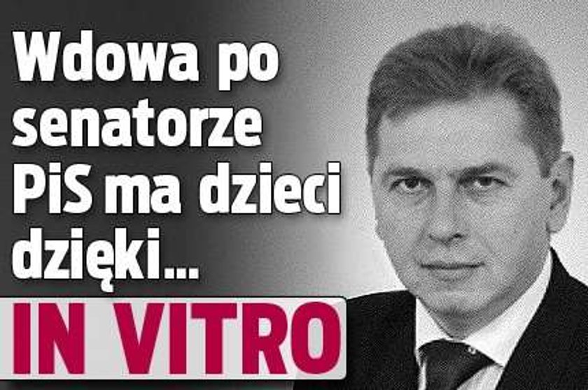 Wdowa po senatorze PiS ma dzieci dzięki in vitro