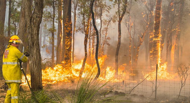 Wildfire chases 20,000 people from homes near Los Angeles