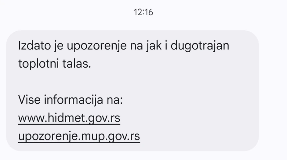 Upozorenje MUP