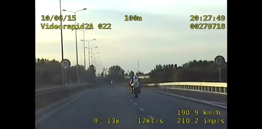 Motocyklista gnał po Gdańsku 180 km/h!