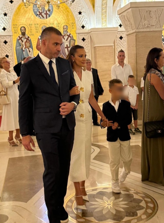 Aleksandra Prijović i Filip Živojinović, krštenje ćerke