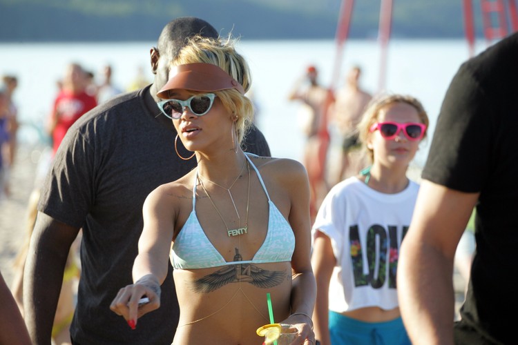 Rihanna na plaży w Sopocie