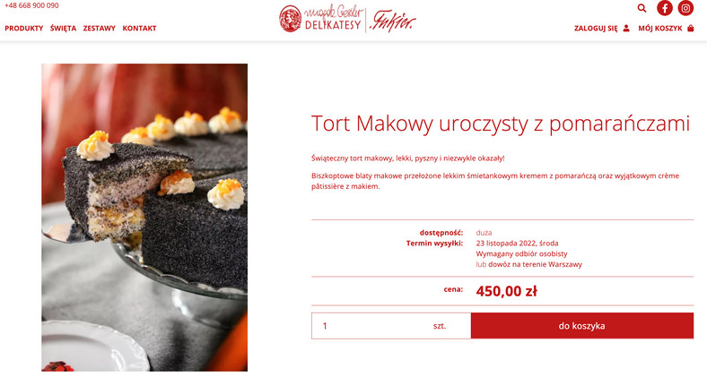 Tort makowy z pomarańczami od Magdy Gessler