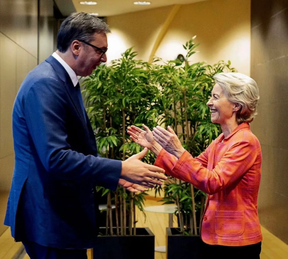 Aleksandar Vučić i Ursula fon der Lajen