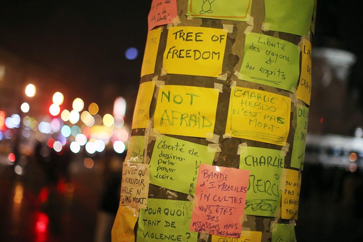 Protesty po zamachu na Charlie Hebdo