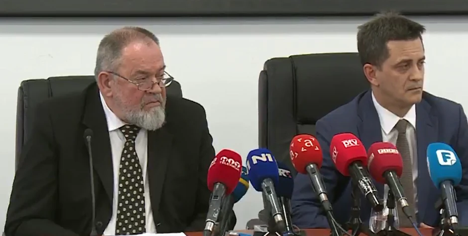 Konferencija za medije u Brčkom, Radmilo Ivanović i Goran Pisić