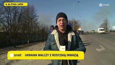 Wojna w Ukrainie. Atak rakietowy we Lwowie. "Kłęby dymu nadal unoszą się nad lotniskiem"