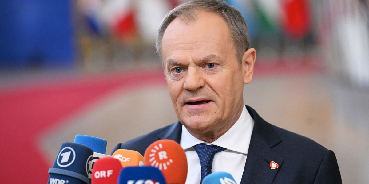 Donald Tusk podczas wizyty w Brukseli