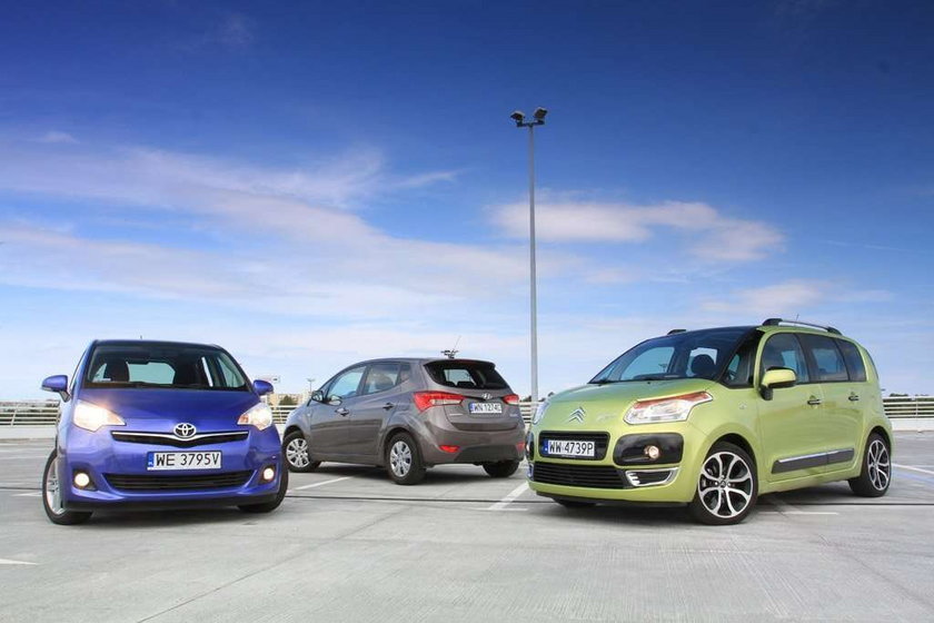 Toyota Verso S kontra Hyundai ix20 i Citroen C3 Picasso