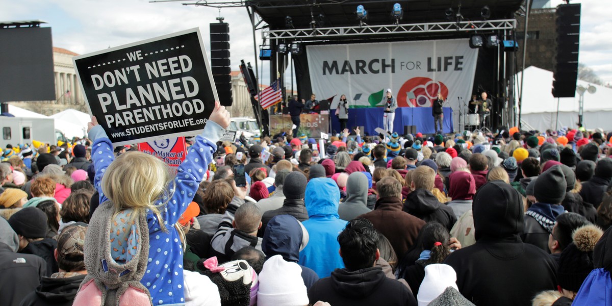 Vice President Mike Pence spoke at the annual March for Life rally in Washington, DC on January 27, 2017.