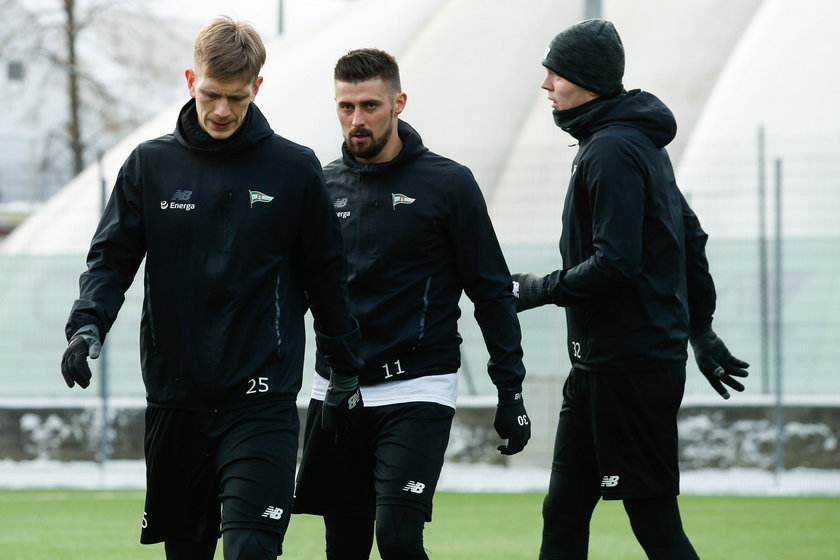 Pilka nozna. Ekstraklasa. Lechia Gdansk. Trening. 18.01.2018