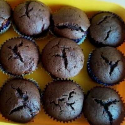 Bögrés barackos-kakaós muffin