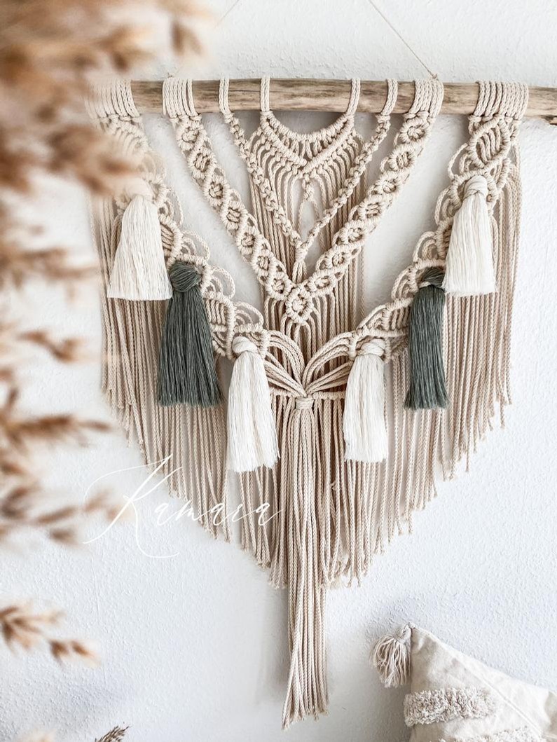 Macramé fait main de Kamaracreation pour environ CHF 82 chez Etsy.