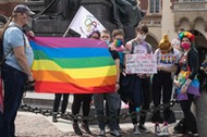 LGBT protest Andrzej Duda