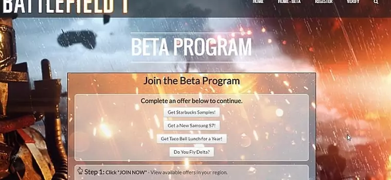 Nie dajcie się nabrać na fałszywą stronę z zapisami do beta testów Battlefielda 1