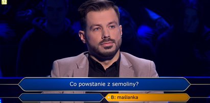 "Milionerzy" – co powstaje z semoliny? Łukasz nie miał pojęcia!