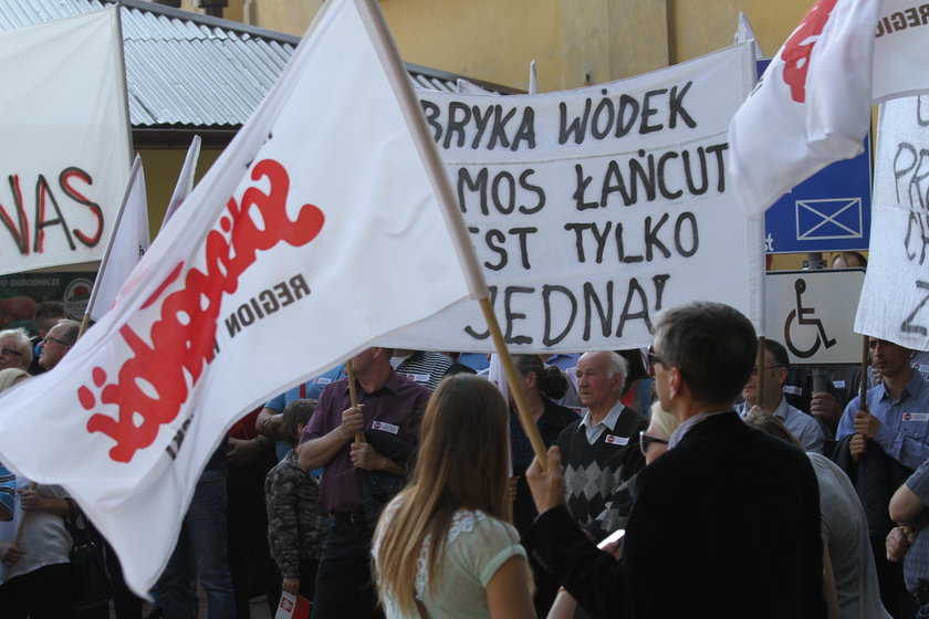 Protest mieszkańców Łańcuta w obronie Polmosu