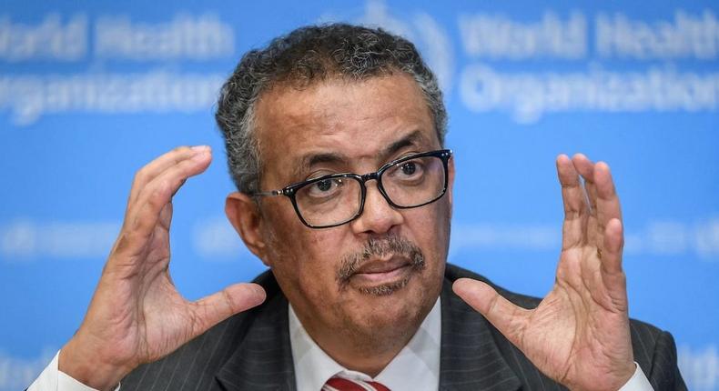 World Health Organization (WHO) Director-General Tedros Adhanom Ghebreyesus.