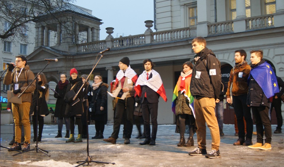 Protest student+-w w Poznaniu, fot. Glanc7