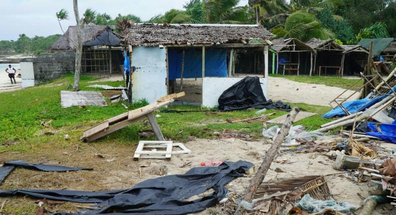 Damage caused by Harold near Vanuatu's capital Port Vila is shown on April 7. The storm is now moving towards Fiji