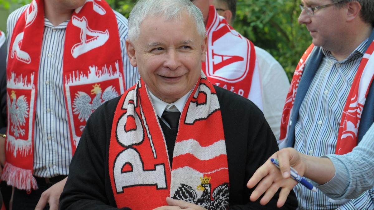 Jarosław Kaczyński kibic