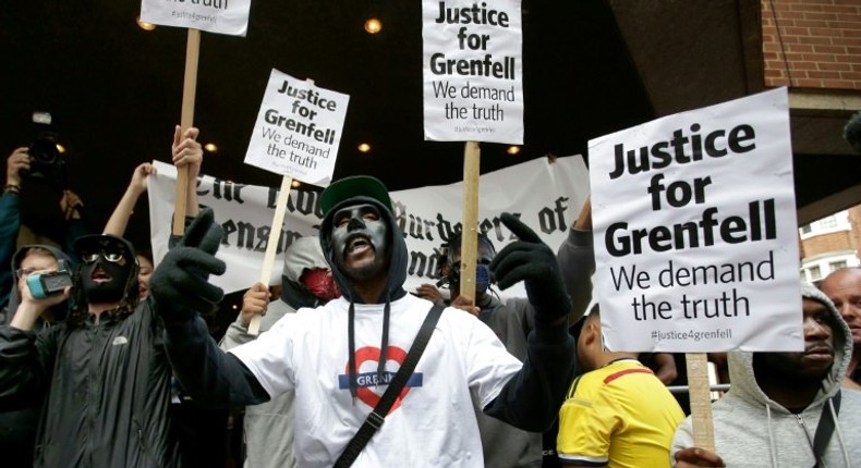 Survivors of the deadly tower block fire in London packed a tense meeting with the local authority