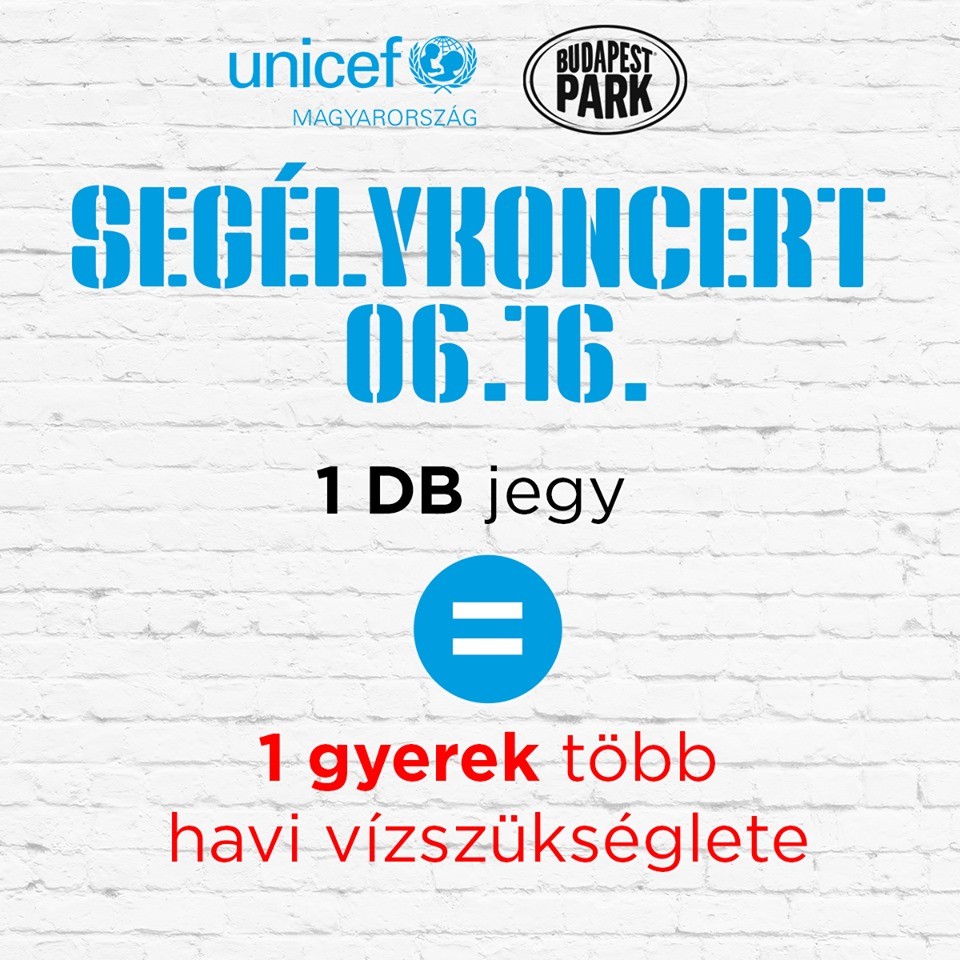Egy szuper nyári este, amellyel nehéz sorsú gyerekeket támogathatsz: UNICEF segélykoncerttel vár a Budapest Park!