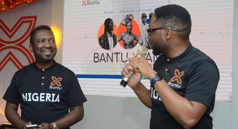 L-R; Ernest Mbenkum (Founder and CEO of BBF), Victor Akoma-Philips (Cofounder and COO of BBF) sharing the 2022 Bantu Xpansion plan with the community.