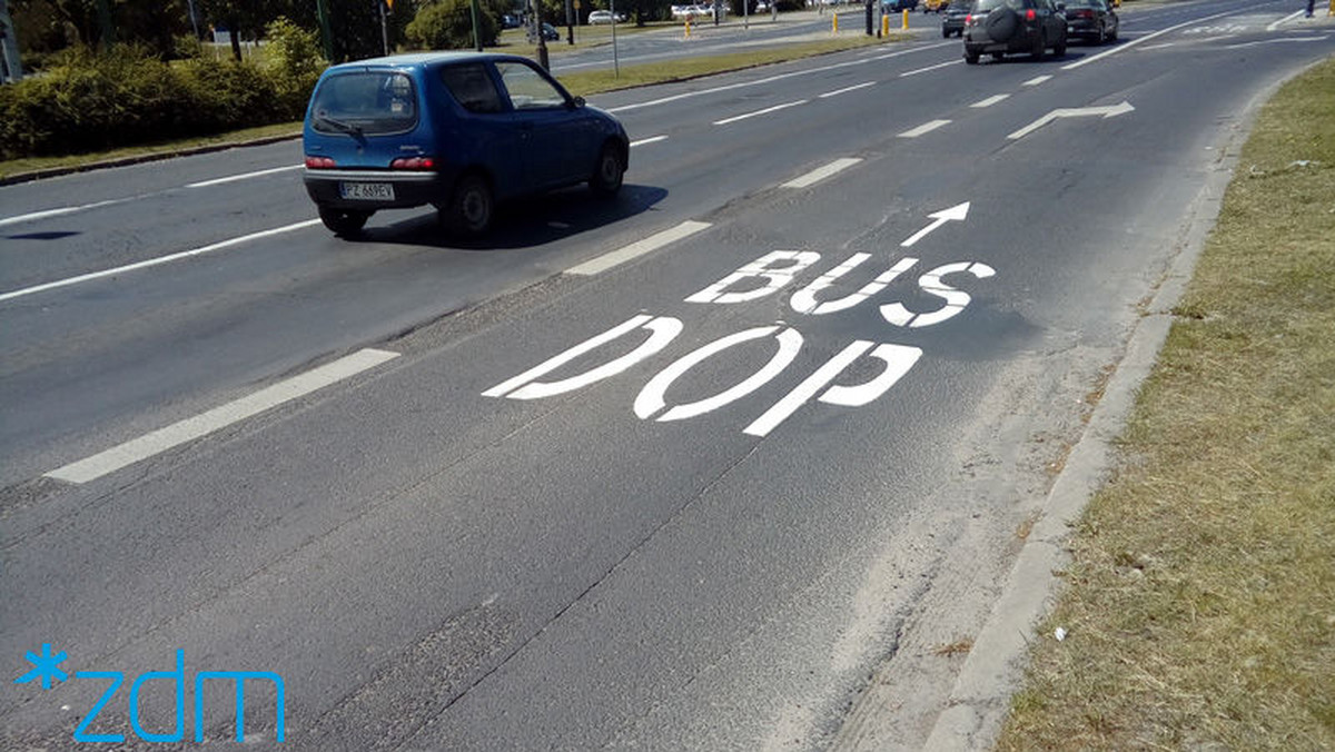 Od wczorajszego południa na ul. Wrocławskiej działa nowy buspas w stronę ronda Śródka. Jest on jednak trochę inny niż dotychczasowe spotykane w mieście.