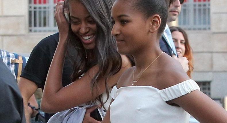 Sasha and Malia hit Milan streets in style