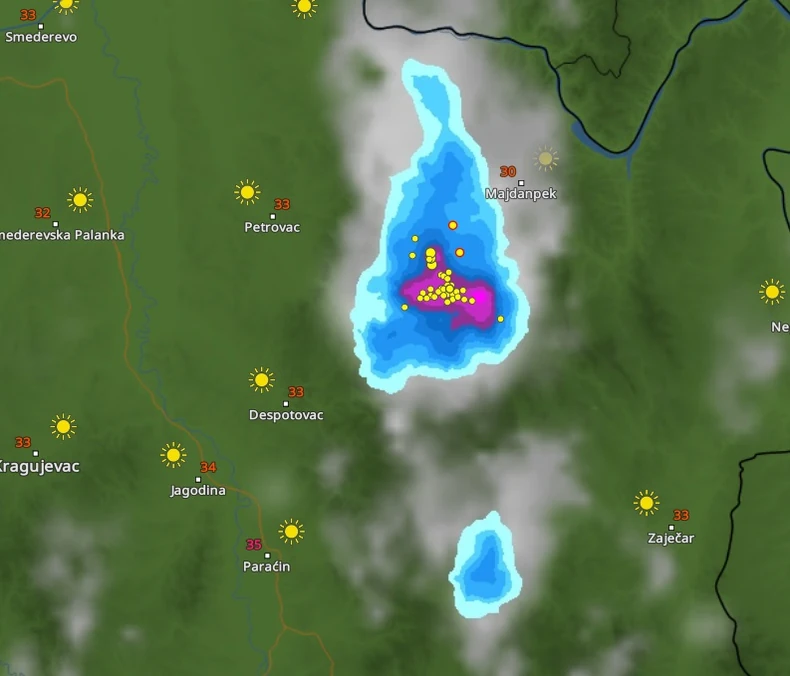 Kiša kod Majdanpeka